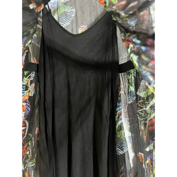 Maeve Anthro Nighttime Florals Sheer Lined Chiffon Studded Mini Dress 4 - Picture 7 of 10